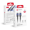 Kabel USB-C Forcell F-ENERGY QC4.0 PD 5A 100W Gradient pro nabíjení 1 m - černý