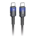 Kabel USB-C Forcell F-ENERGY QC4.0 PD 5A 100W Gradient pro nabíjení 1 m - černý