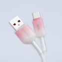 Kabel Forcell F-ENERGY QC4.0 3A 66W pro USB-A/USB-C nabíjení 1 m - bílá