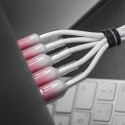 Kabel Forcell C354 USB C pro USB-C 1 m - bílá