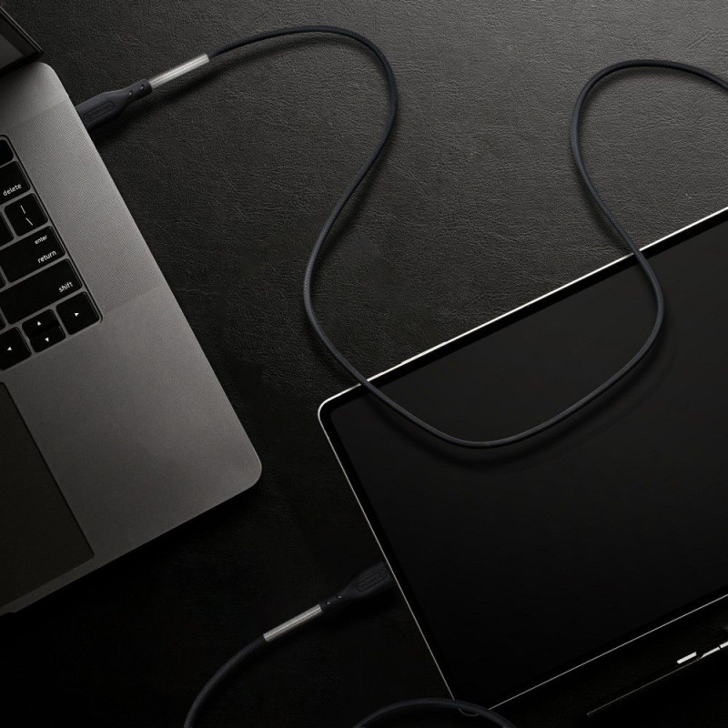 Kabel USB C - USB C Forcell F-ENERGY QC4.0 PD 5A 100W pro zařízení 1 m - černý