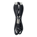 Kabel USB C - USB C Forcell F-ENERGY QC4.0 PD 5A 100W pro zařízení 1 m - černý