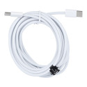 Kabel USB-C na USB-C PD 30W QC3.0 3A 3 m bílý