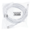 Kabel USB-C na USB-C PD 30W QC3.0 3A 3 m bílý