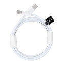 Kabel USB-C na USB-C 30W PD QC3.0 3A 2 m bílý