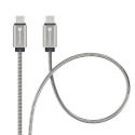 Kabel Forcell F-ENERGY USB-C/USB-C QC4.0 PD 60 W 2 m stříbrná