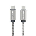 Kabel Forcell F-ENERGY USB-C/USB-C QC4.0 PD 60 W 2 m stříbrná