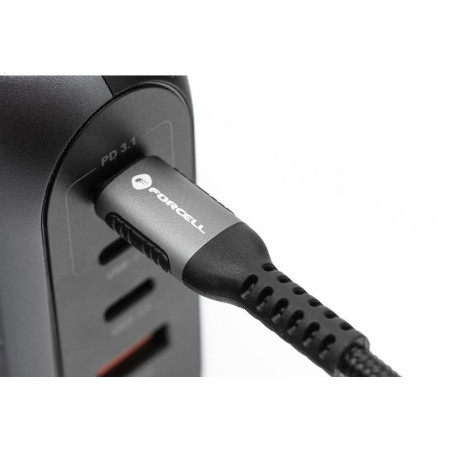 Kabel USB-C Forcell F-ENERGY 100W 0,25 m černý