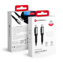 Kabel Forcell F-ENERGY QC4.0 PD 5A 240W pro USB-C zařízení 0,25 m - černý