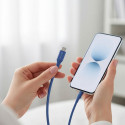 Kabel USB-C Forcell F-ENERGY QC4.0 PD 5A 100W pro nabíjení 1 m - tmavě modrý
