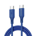 Kabel USB-C Forcell F-ENERGY QC4.0 PD 5A 100W pro nabíjení 1 m - tmavě modrý