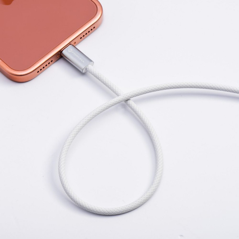 Kabel Forcell F-ENERGY pro USB-C zařízení 1,2 m - bílá