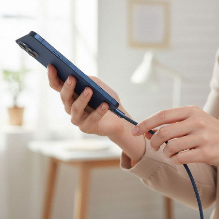Forcell F-ENERGY kabel USB-C na USB-C 100W PD/QC4.0 1,2 m - tmavě modrý