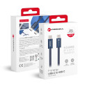 Forcell F-ENERGY kabel USB-C na USB-C 100W PD/QC4.0 1,2 m - tmavě modrý