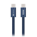 Forcell F-ENERGY kabel USB-C na USB-C 100W PD/QC4.0 1,2 m - tmavě modrý