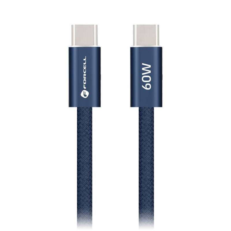 Kabel Forcell F-ENERGY pro USB-C zařízení 1,2 m - tmavě modrý