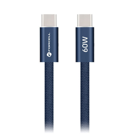 Kabel Forcell F-ENERGY pro USB-C zařízení 1,2 m - tmavě modrý