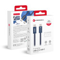Kabel Forcell F-ENERGY pro USB-C zařízení 1,2 m - tmavě modrý