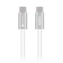 Kabel USB-C na USB-C Forcell F-ENERGY QC4.0 PD 5A 100W pro nabíjení zařízení 1,2 m - bílý