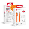 Kabel Forcell F-ENERGY USB-C pro USB-C pro zařízení 1,2 m - oranžová