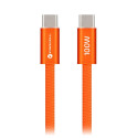 Forcell F-ENERGY kabel USB-C na USB-C 100W 1,2 m oranžový
