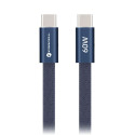 Kabel USB C Forcell F-ENERGY pro USB-C 1,2 m - tmavě modrý