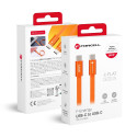 Kabel USB-C Forcell F-ENERGY QC4.0 PD 3A 60W CCFN23 pro USB-C zařízení 1,2 m - oranžový