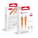 Kabel Forcell F-ENERGY USB-C to USB-C 60W 1 m oranžový
