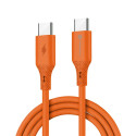 Kabel Forcell F-ENERGY USB-C to USB-C 60W 1 m oranžový