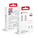 Kabel USB-C na USB-C Forcell F-ENERGY 240W (2 m) - bílý