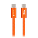 Kabel Forcell F-ENERGY QC4.0 PD 5A 100W pro USB-C zařízení 1,2 m - oranžový