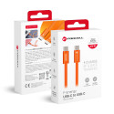 Kabel Forcell F-ENERGY QC4.0 PD 5A 100W pro USB-C zařízení 1,2 m - oranžový