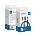 Kabel Blue Star C172 4v1 12W USB-C/USB-A - modrá/černá