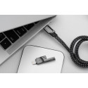 Forcell 4v1 USB-C/USB-A/Lightning kabel 1 m chrome