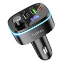 Hoco E62 autokonektor s FM transmitrem – černá