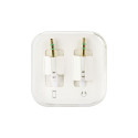 Kabel AUX Jack 3,5 mm (samec) 1 m – bílý