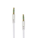 Kabel AUX Jack 3,5 mm (samec) 1 m – bílý