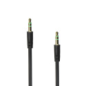 Kabel AUX Jack 3,5 mm (male) na Jack 3,5 mm (male) pro audio zařízení 1 m - černý