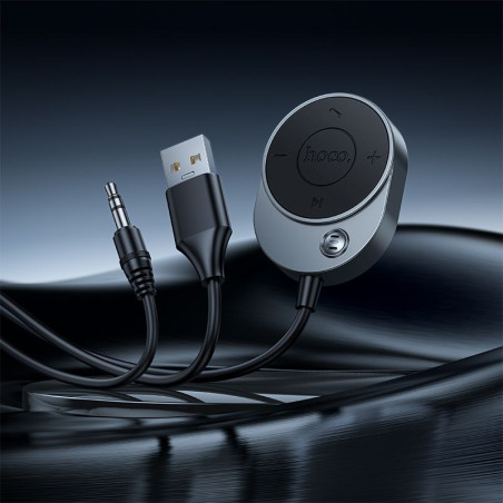 Bluetooth audio přijímač Hoco E150 s AUX 3,5 mm - šedý