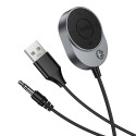 Bluetooth audio přijímač Hoco E150 s AUX 3,5 mm - šedý