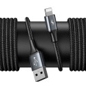 BASEUS CALHZ-01 Dvouportový USB Hub s Lightning kabelem 1,5m pro zadní sedadla automobilu, černý