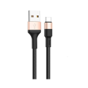 Kabel Hoco X26 pro nabíjení a přenos dat USB A na USB C 1 m - černá/zlatá