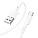 Kabel Hoco VICTORY pro USB-A/USB-C 1 m - bílý