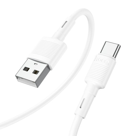 Kabel Hoco VICTORY pro USB-A/USB-C 1 m - bílý