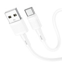Kabel Hoco VICTORY pro USB-A/USB-C 1 m - bílý