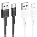 Kabel Hoco VICTORY pro USB-A/USB-C 1 m - bílý