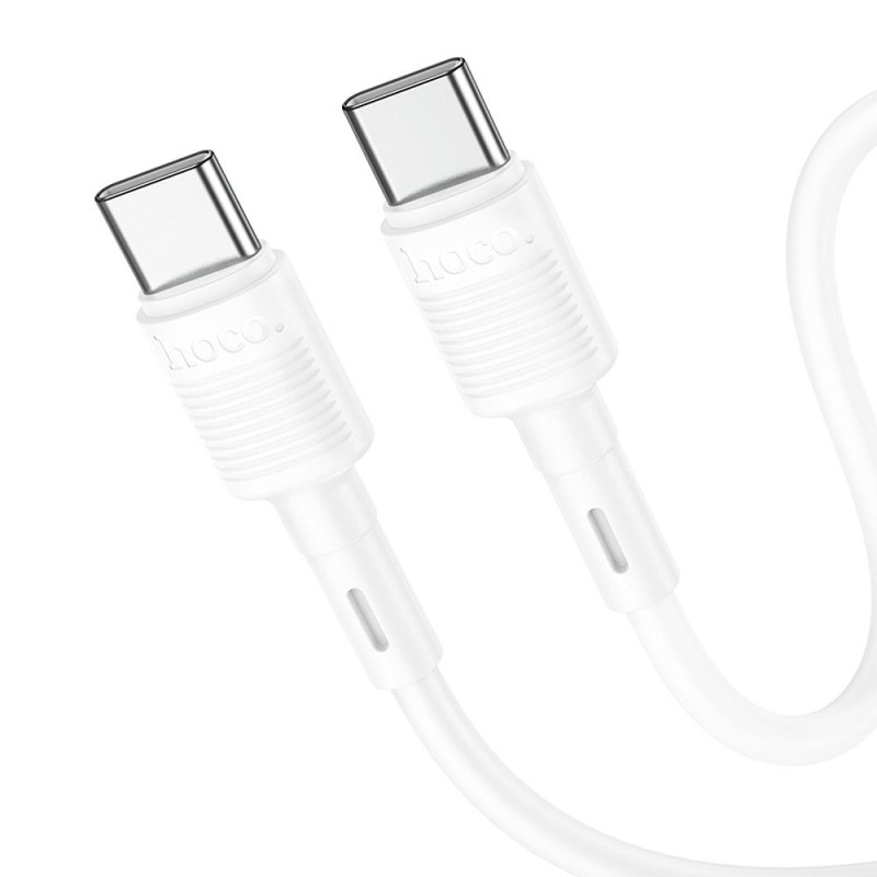 Kabel Hoco VICTORY X83 USB-C–USB-C pro nabíjení a přenos dat 1 m - bílá