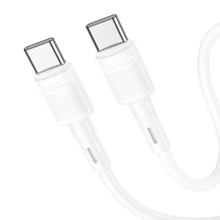 Kabel Hoco VICTORY X83 USB-C–USB-C pro nabíjení a přenos dat 1 m - bílá