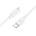 Kabel USB-C Hoco 3A 60W 1 m USB-C - USB-C (bílý)