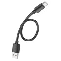 Kabel Hoco USB A to USB C PD 2,4A 27W pro nabíjení 0,25 m - černá